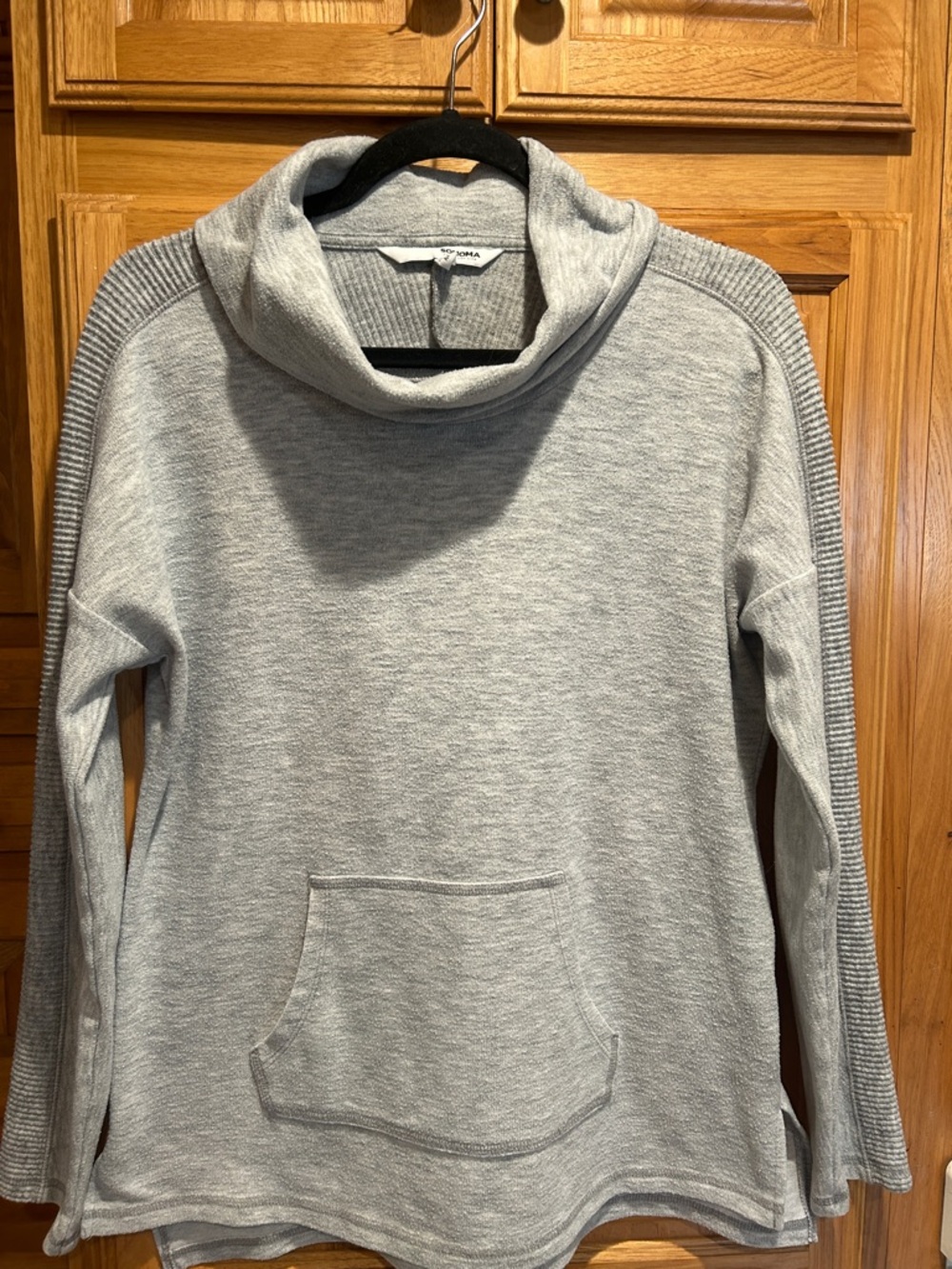 Sonoma grey long sleeved turtleneck sweater/sweatshirt casual top
